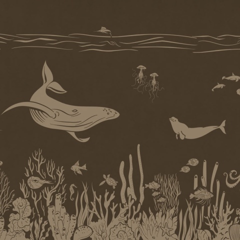 Fototapet Monochrome Sea - Brown Vintage, Kikki Belle - Img 2