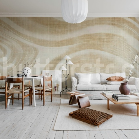 Fototapet, Ocean Lines, Beige, Rebel Walls