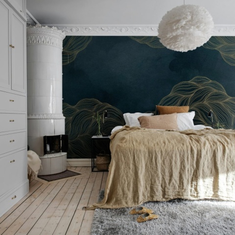 Fototapet, Opulence Dots, Midnight Blue, Rebel Walls
