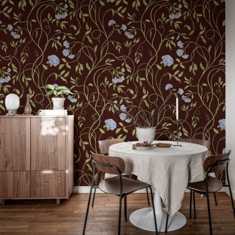 Fototapet, Peony Bloom, Burgundy, Rebel Walls - Img 3