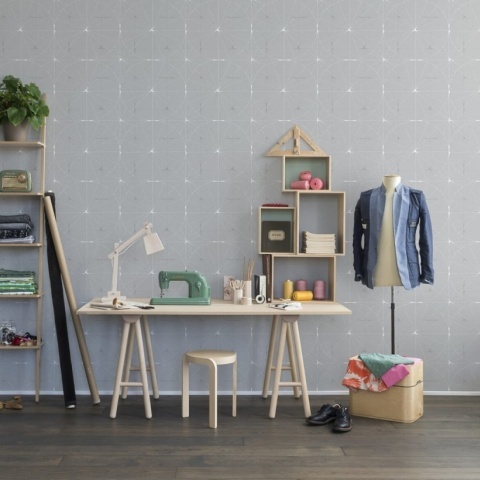 Fototapet, Perfect Fit, Soft Grey, repetitiv, Rebel Walls