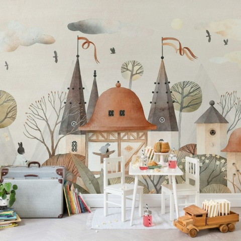Fototapet, Rabbit Town, Autumn, Rebel Walls - Img 3