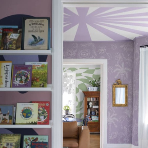 Fototapet, Rays, Lilac, Rebel Walls - Img 4