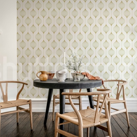 Fototapet, Retro Flow, Mustard, Rebel Walls