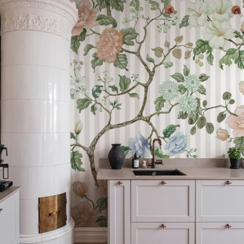 Fototapet, Rose Stripe, White, Rebel Walls - Img 4