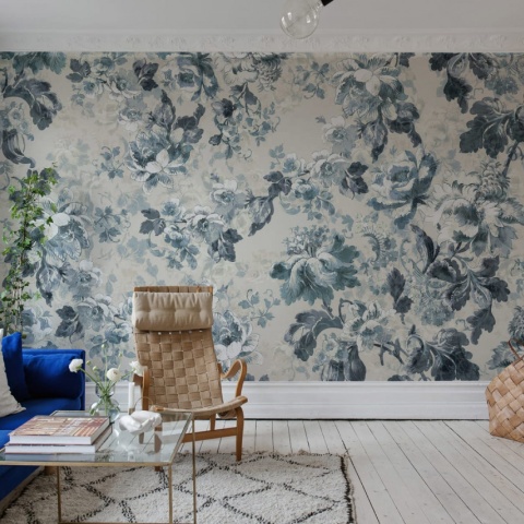 Fototapet, Roses, Blue, Rebel Walls - Img 4