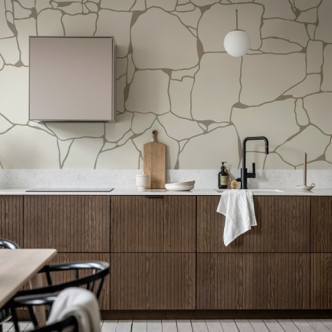 Fototapet, Rustic Grid, Warm White, Rebel Walls