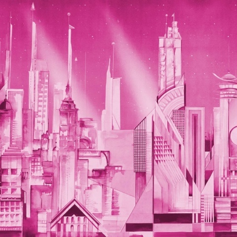 Fototapet, Sci-Fi Town, Pink, Rebel Walls - Img 2