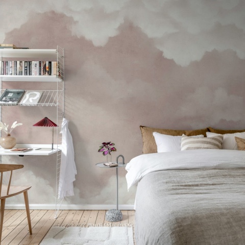 Fototapet, Sky of Clouds, Pink, Rebel Walls