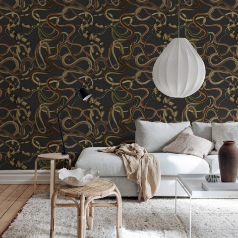 Fototapet, Snakey, Black, Rebel Walls