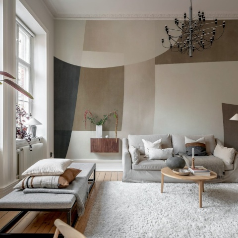 Fototapet, Soft Contours, Greige, Rebel Walls