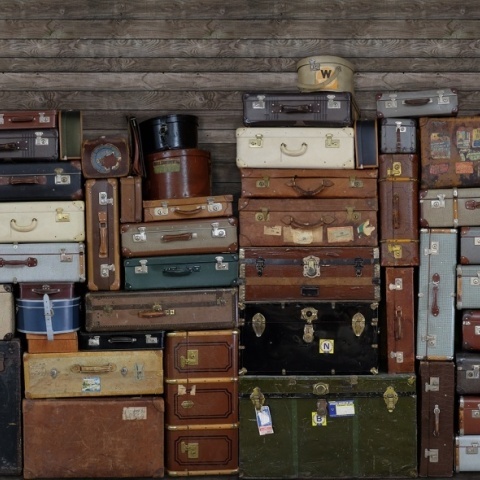 Fototapet, Stacked Suitcases, repetitiv, Rebel Walls - Img 2