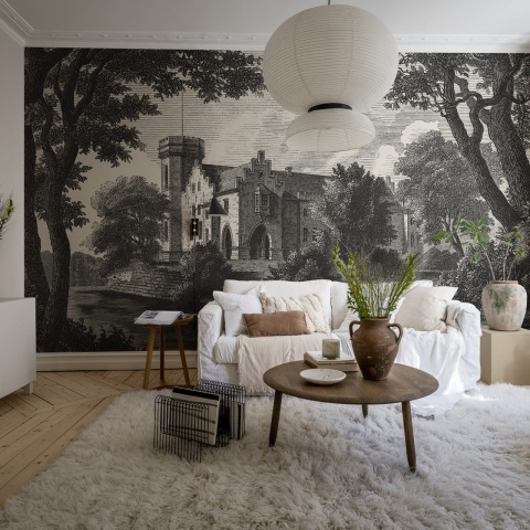 Fototapet, Swan Pond, Vintage, Rebel Walls