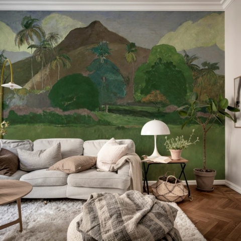 Fototapet, Tahitian Landscape, Green, Rebel Walls