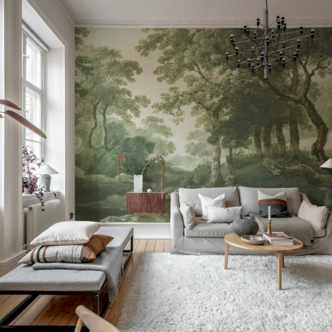 Fototapet, The Vintage Grove, Spring Green, Rebel Walls