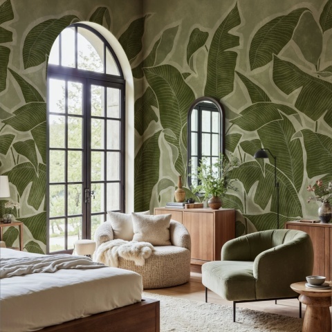 Fototapet, Tropical Breeze, Green, Rebel Walls - Img 3