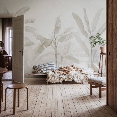 Fototapet, Tropical Palms, Beige, Rebel Walls - Img 3