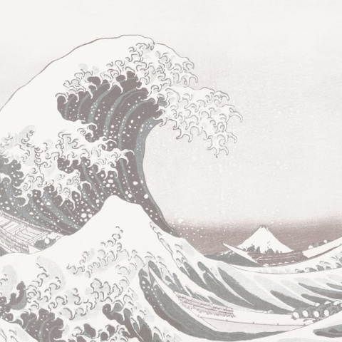 Fototapet, Under the Wave off Kanagawa, White, Rebel Walls - Img 2