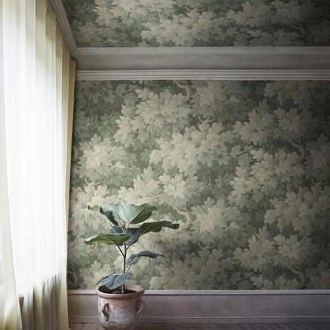 Fototapet, Vintage Foliage, Light Green, Rebel Walls