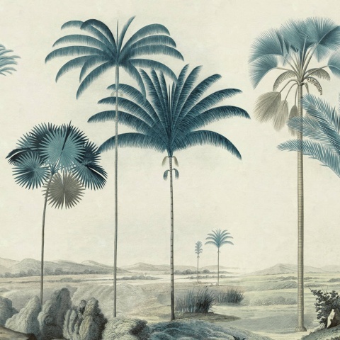 Fototapet, Vintage Palms, Blue, Rebel Walls - Img 2