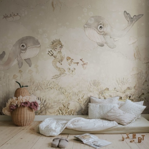 Fototapet, Water Song, Off White, Rebel Walls - Img 7