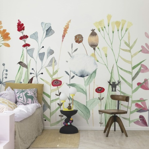 Fototapet, Watercolor Meadow, Pastel, Rebel Walls - Img 4