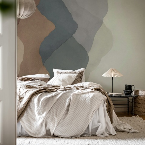 Fototapet, Watercolor Vertical, Blue, Rebel Walls