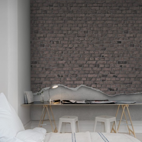 Fototapet, Well-Worn Brick Wall, Old Style, Rebel Walls - Img 4