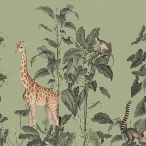 Fototapet, Wildlife Stroll, Green, Rebel Walls - Img 2