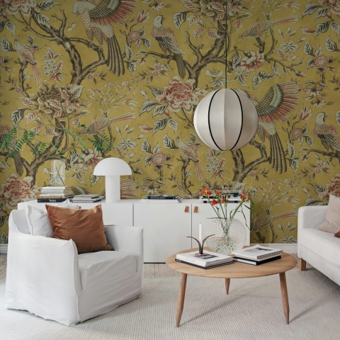 Fototapet, Wings in Bloom, Yellow, Rebel Walls