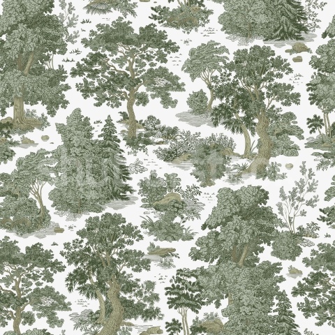 Fototapet, Woodland Toile, Green, Rebel Walls - Img 2