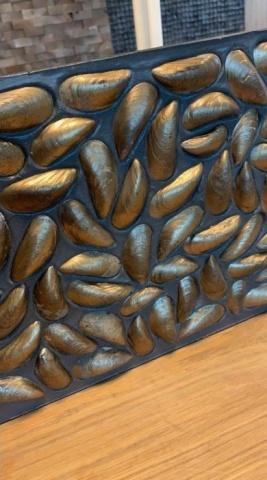 Panou decorativ 3D, Scoici, Dutch Dyke Gold, Dimensiuni Personalizate - Img 2