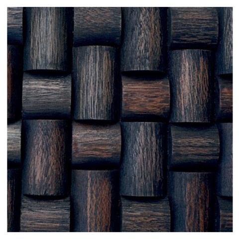 Panou decorativ 3D, Tec, Rumah Gadang, 9 placi 60x20 cm, 1 mp - Img 2