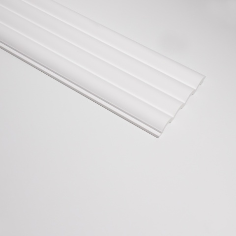 Panou riflaj decorativ 3D Luna, Alb, 12x1.6x270 cm - Img 3