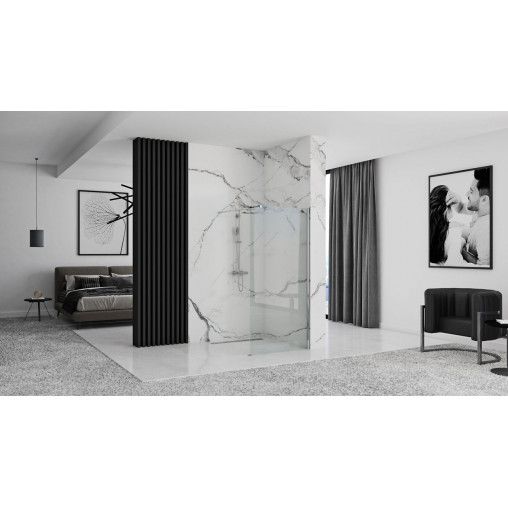 Paravan de dus tip Walk-in Rea Aero N 70x195 cm profil crom - Img 4