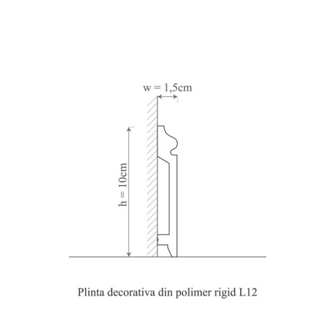 Plinta polimer rigid, Allegria, L12-10x1.5x200 cm - Img 2