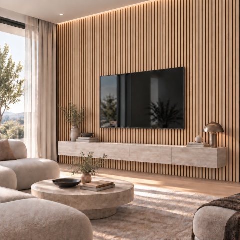 Profil stanga riflaj decorativ, Moon Light L, 5.2x1.2x270 cm - Img 2