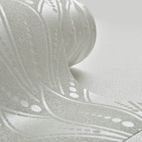 Tapet, Astoria, Pearl Cream Luxury Bead, 1838 Wallcoverings, 5.3mp / rola - Img 2
