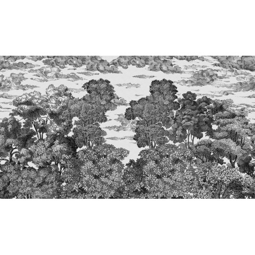 Tapet Bellewood under the Clouds, Graphite, Rebel Walls - Img 2