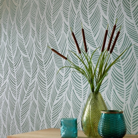 Tapet, Bramble, Mineral Green Luxury Bead, 1838 Wallcoverings, 5.3mp / rola