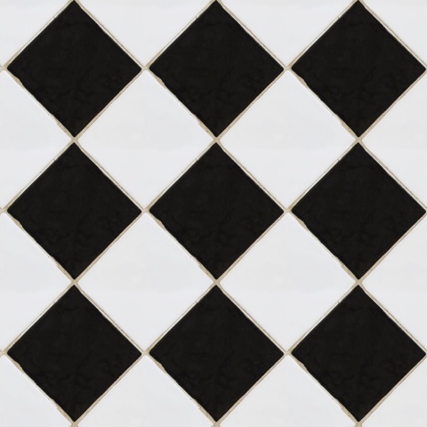 Tapet Checkered Tiles, Black &amp; White, Rebel Walls, 5 mp / rola - Img 2
