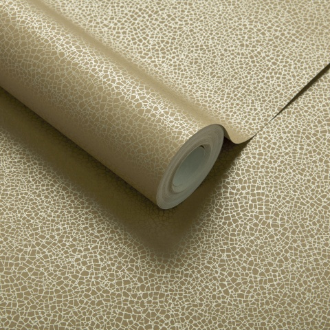 Tapet, Emile, Mustard Yellow Luxury Crackle, 1838 Wallcoverings, 5.3mp / rola - Img 2