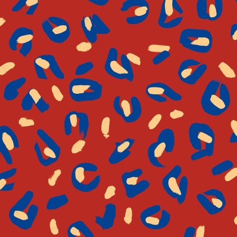 Tapet lavabil Funky Leopard, Red, TresTintas 5mp / rola - Img 2