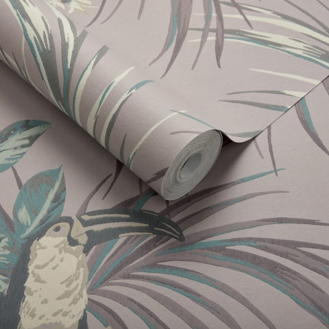 Tapet, Le Toucan, Rose Pink Luxury Bird, 1838 Wallcoverings, 5.3mp / rola - Img 2