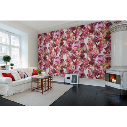 Tapet Lily Pond, Red, Rebel Walls