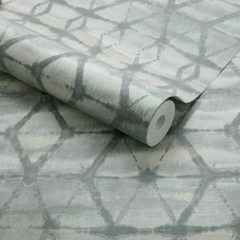 Tapet, Mineral, Eucalyptus Green Luxury Geometric, 1838 Wallcoverings, 5.3mp / rola - Img 2