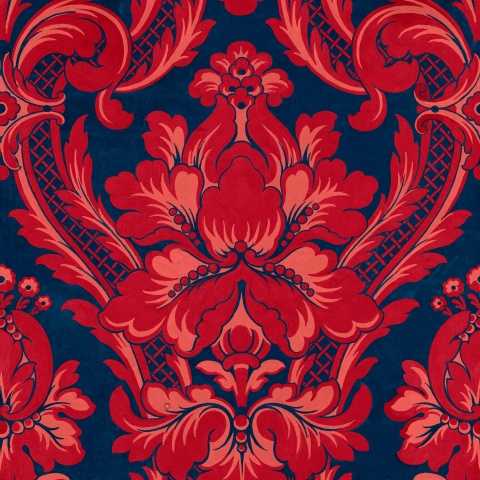 Tapet Venetian Damask, Vermilion, Coordonne, 5mp / rola - Img 2