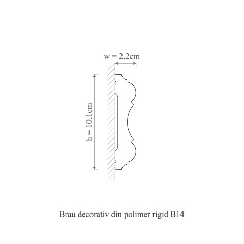 Brau polimer rigid, Manavi, B14 - 10.1x2.2x200 cm - Img 2