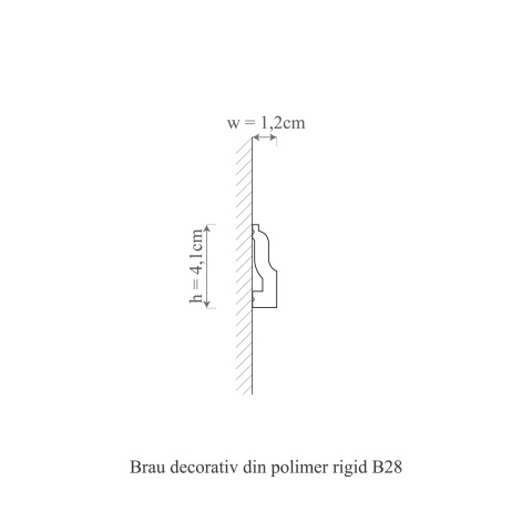 Brau polimer rigid, Manavi, B28 - 4.1x1.2x200 cm - Img 4