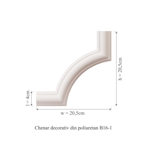Chenar din poliuretan, Manavi, B16-1 - 20.5x20.5x2 cm - Img 2